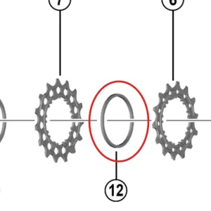 12V SHIMANO Separador Cassette para Dura Ace 9200 1.9mm